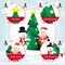 6 Feet Tall Lighted Inflatable Christmas Decoration with Santa Claus and Snowman